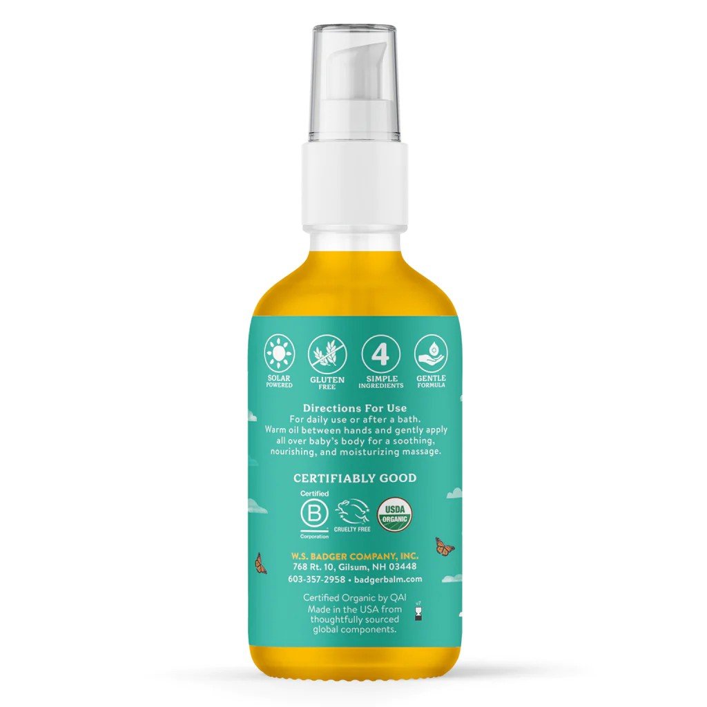 Badger Baby Oil 4 oz Liquid