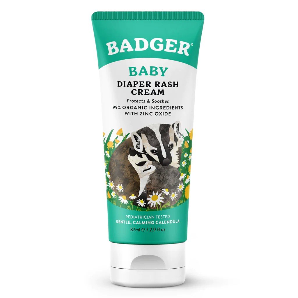 Badger Zinc Oxide Diaper Cream 2.9 oz Tube