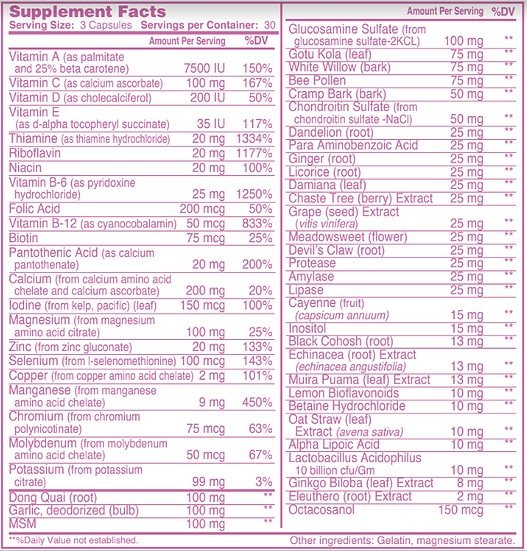 Esteem Senior Total Woman 90 Capsule