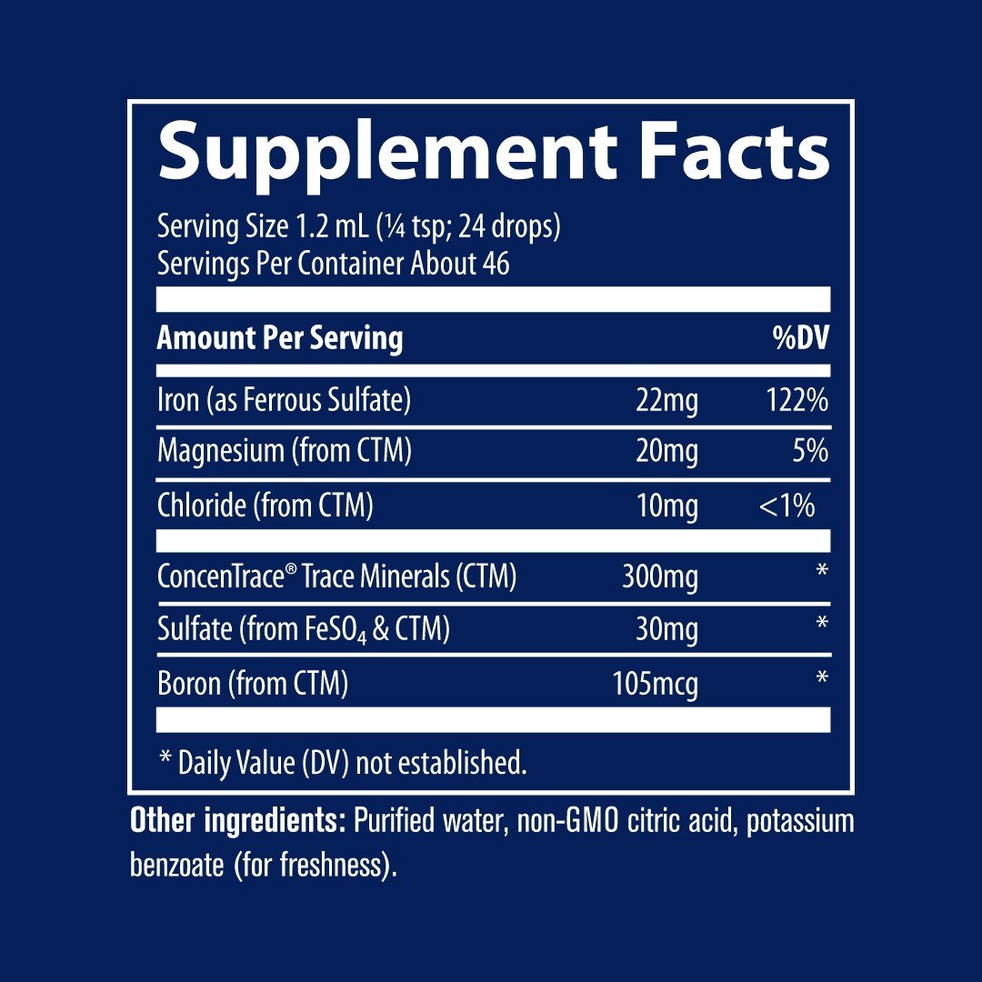 Trace Minerals Ionic Iron 1.9 fl oz Liquid