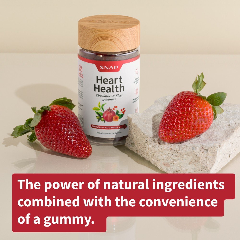 Snap Supplements Heart Health - Circulation & Flow - Strawberry Watermelon Flavor 60 Gummy