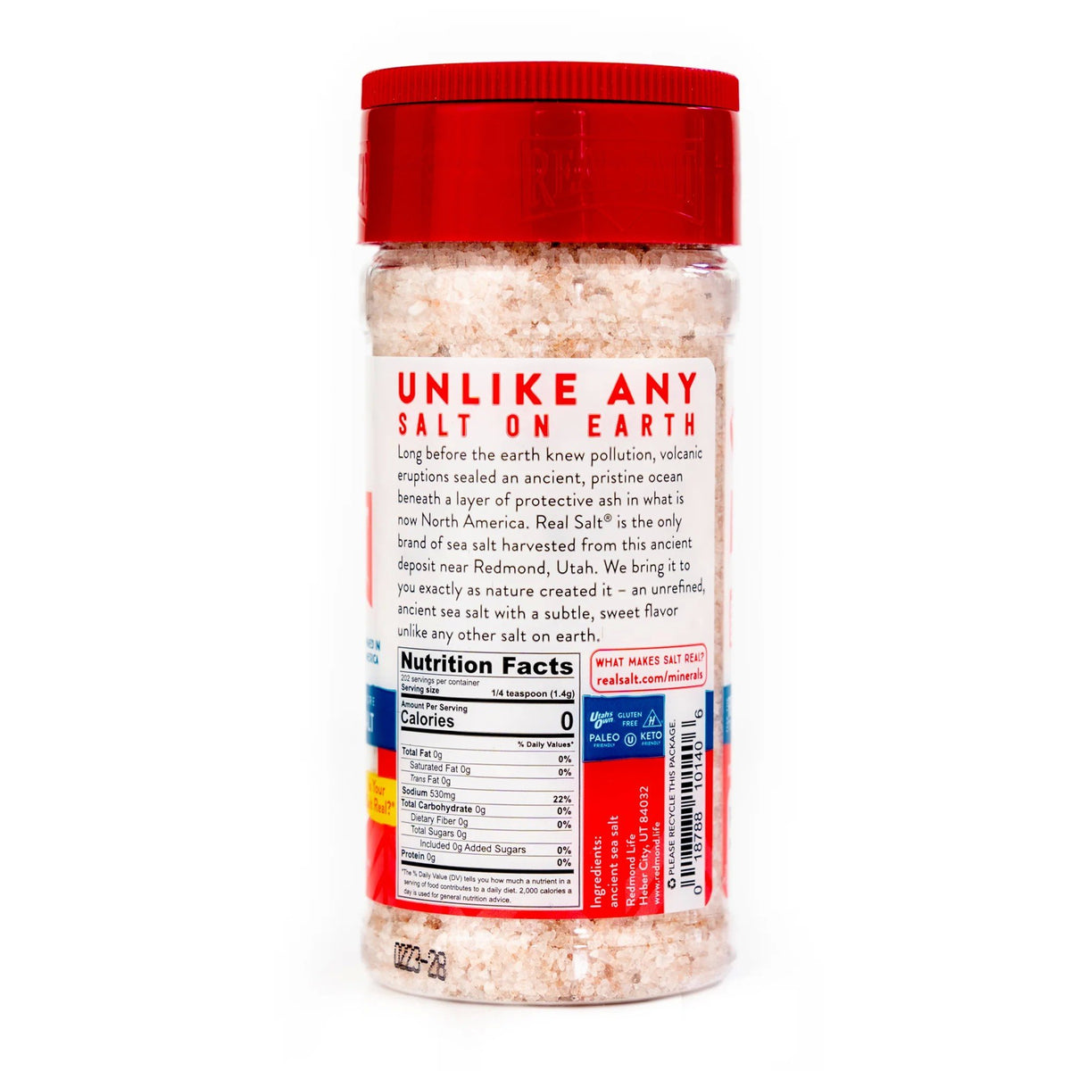 Redmond Real Salt-Ancient Kosher Sea Salt Shaker 10 oz Salt