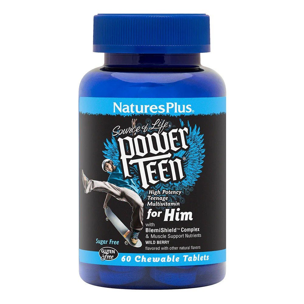 Nature's Plus Power Teen For Him Multi 60 Chewable