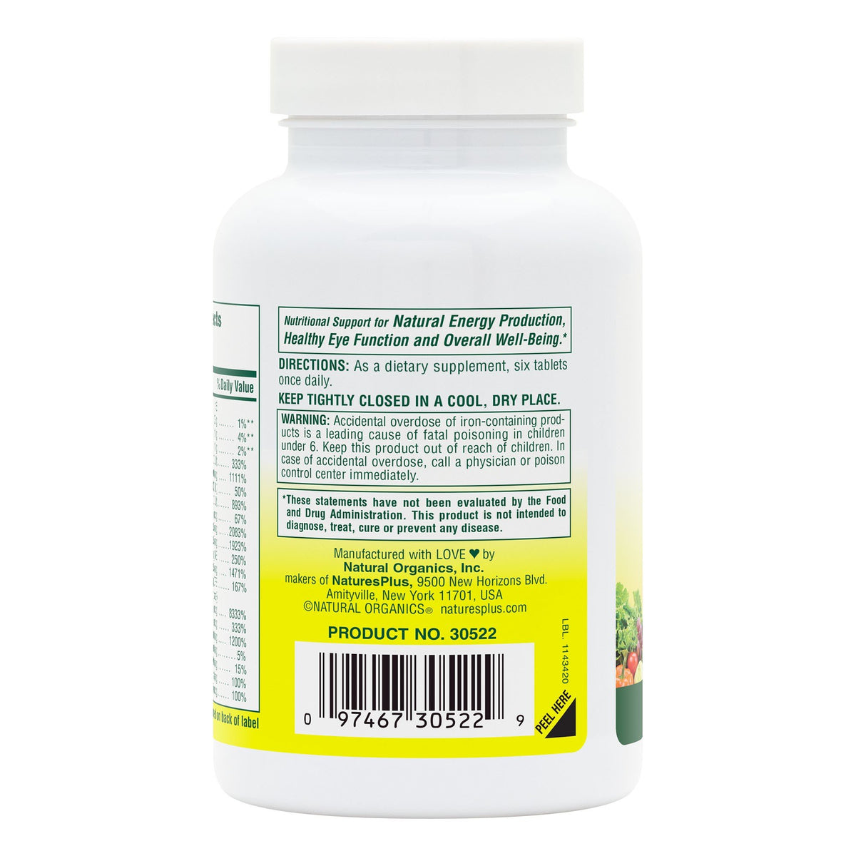 Nature&#39;s Plus Ultra Source of Life with Lutein Mini Tabs 180 Tablet