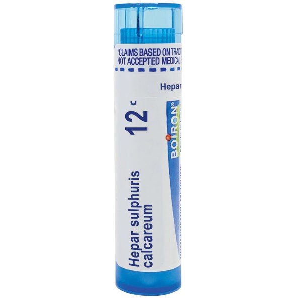 Boiron Hepar Sulphuris Calcareum 12C Homeopathic Single Medicine For Cough, Cold &amp; Flu 80 Pellet