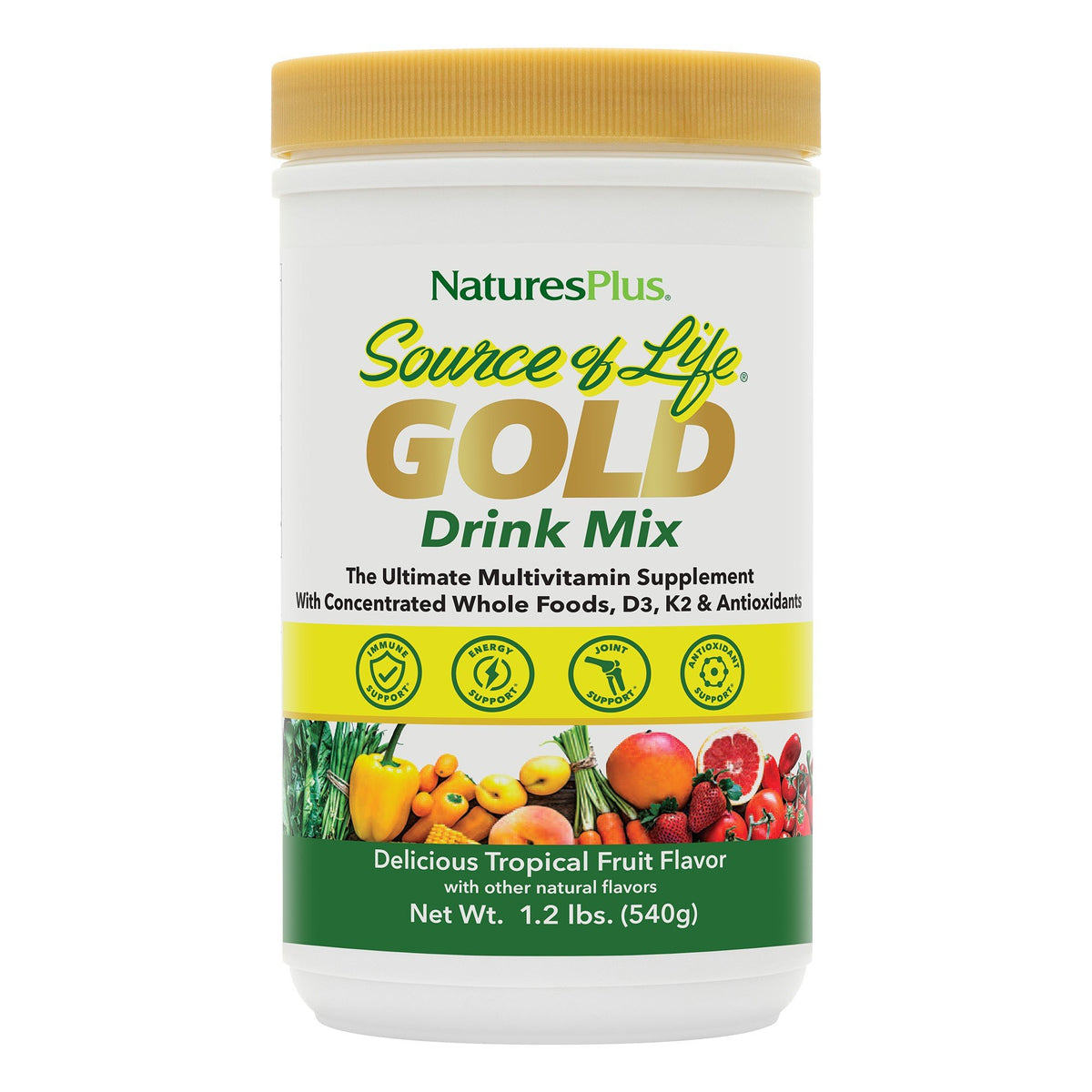 Nature's Plus Source Of Life Gold Drink Mix 1.2 lb Powder