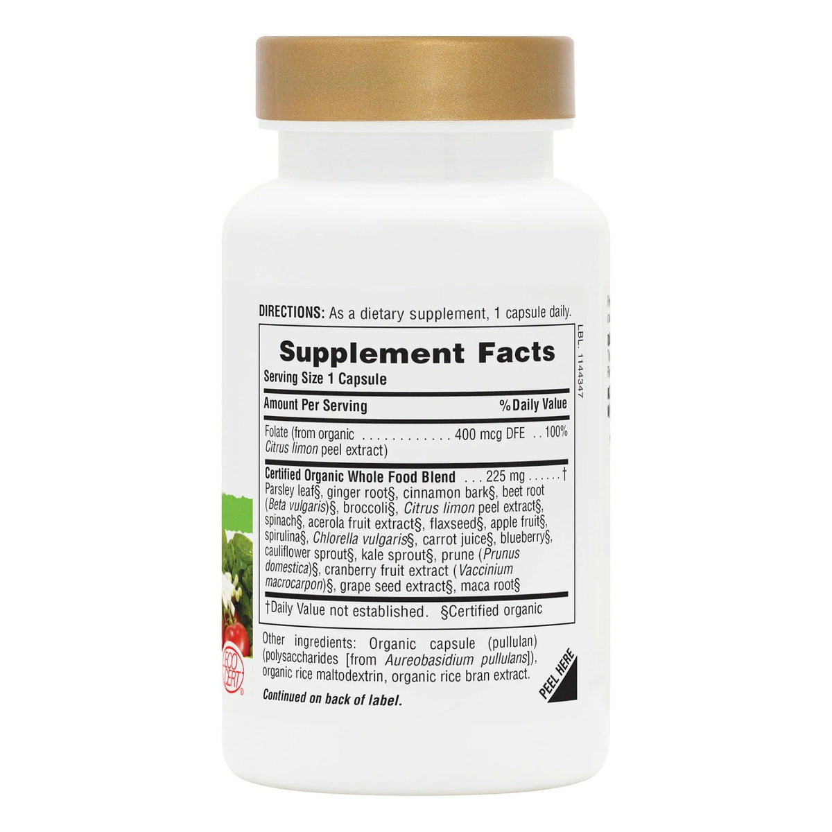 Nature&#39;s Plus Source Of Life Garden-Certified Organic-Folate 60 Vegan Capsule