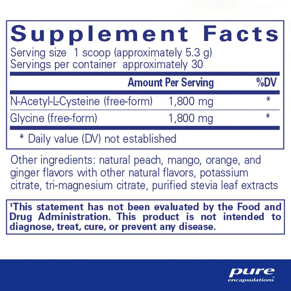 Pure Encapsulations NAC+ Glycine Powder 5.6 oz (159 g) Powder