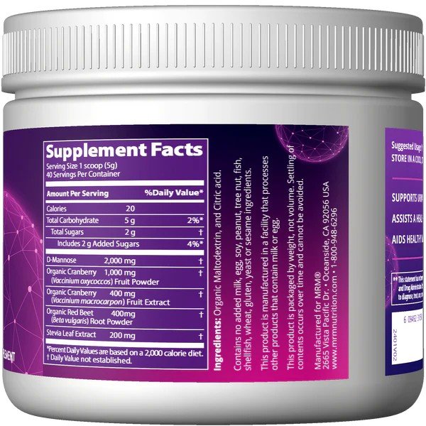 MRM (Metabolic Response Modifiers) D-Mannose + Cranberry 7.05 oz Powder