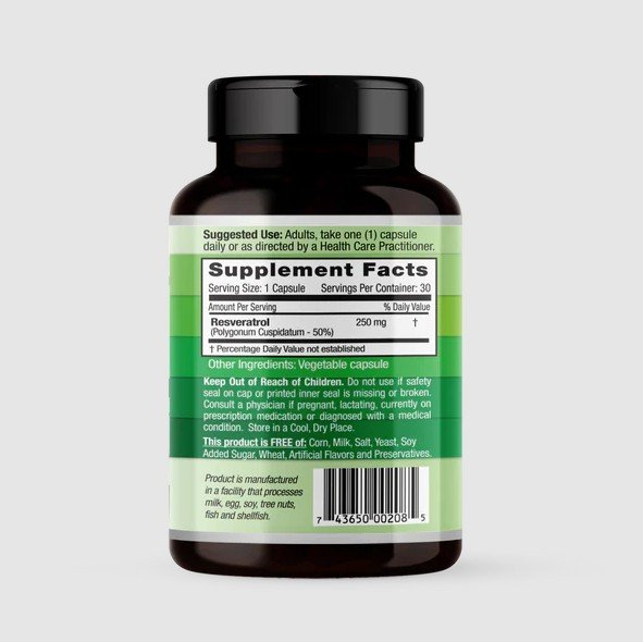 Emerald Labs Resveratrol Hi-Potency 30 VegCap