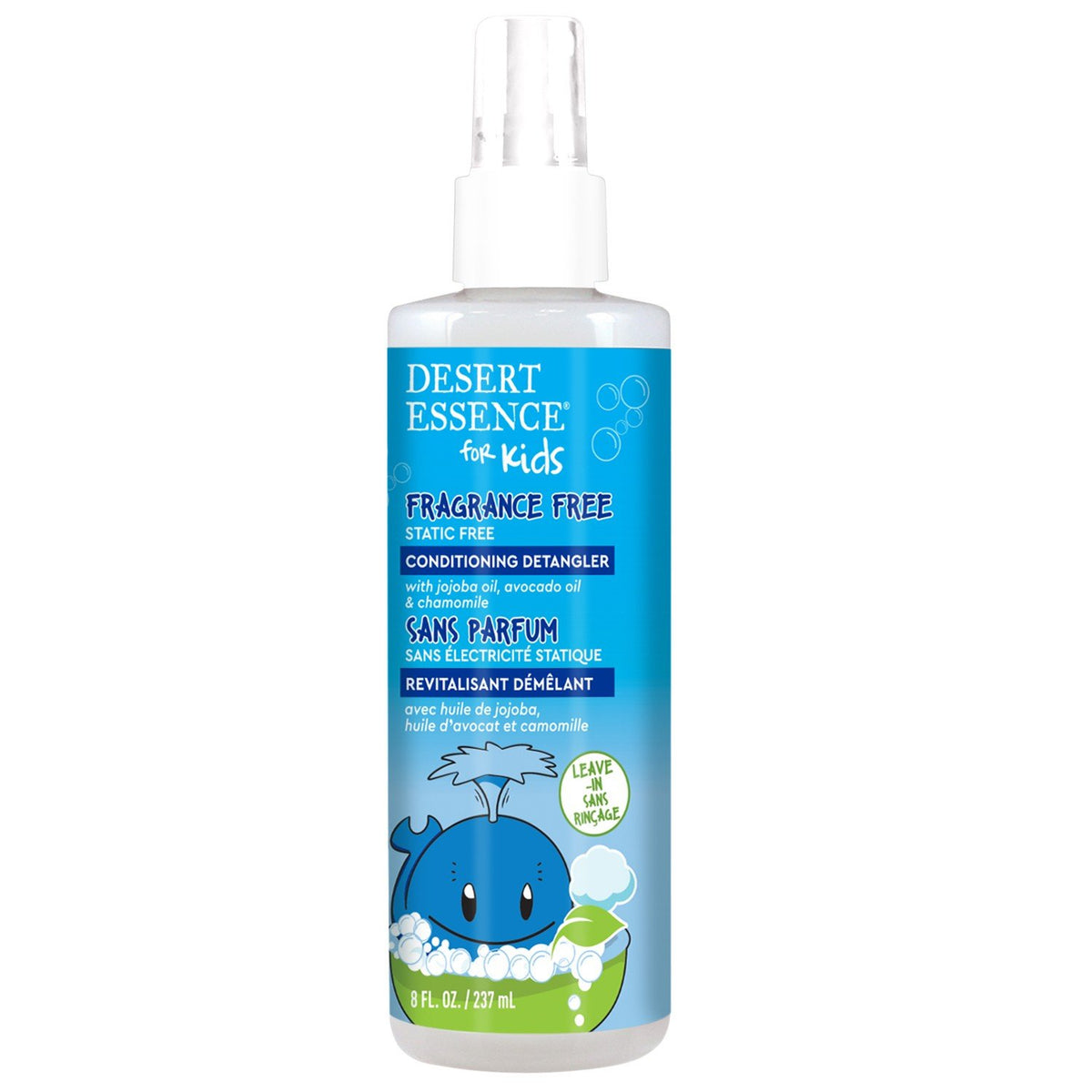 Desert Essence Fragrance Free Kids Detangler 8 fl oz. Spray