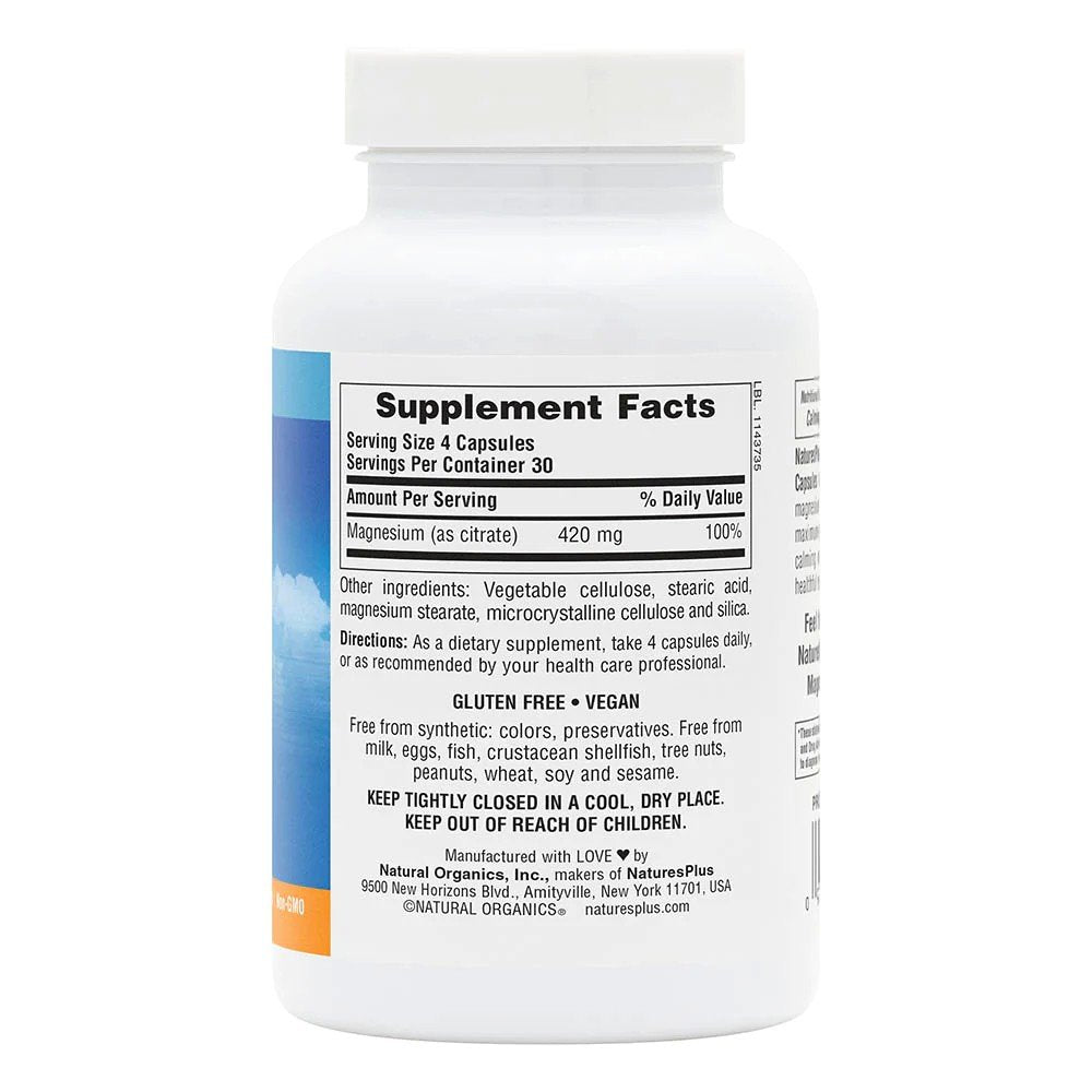 Nature&#39;s Plus Kalm-Assure Magnesium 120 VegCap