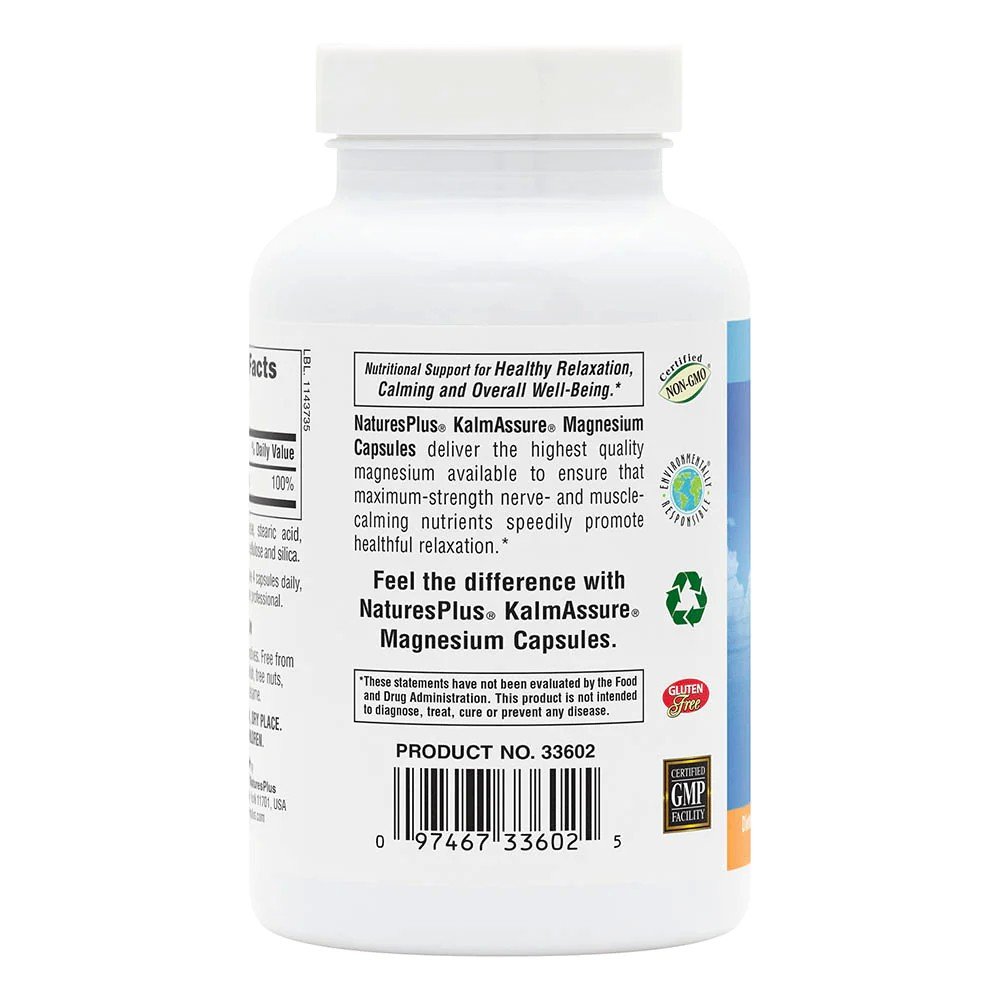 Nature&#39;s Plus Kalm-Assure Magnesium 120 VegCap