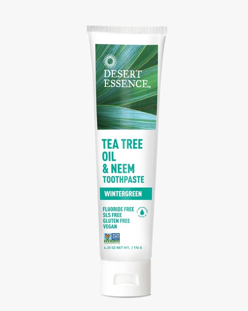 Desert Essence Natural Tea Tree Oil & Neem Toothpaste Wintergreen 6.25 oz Paste