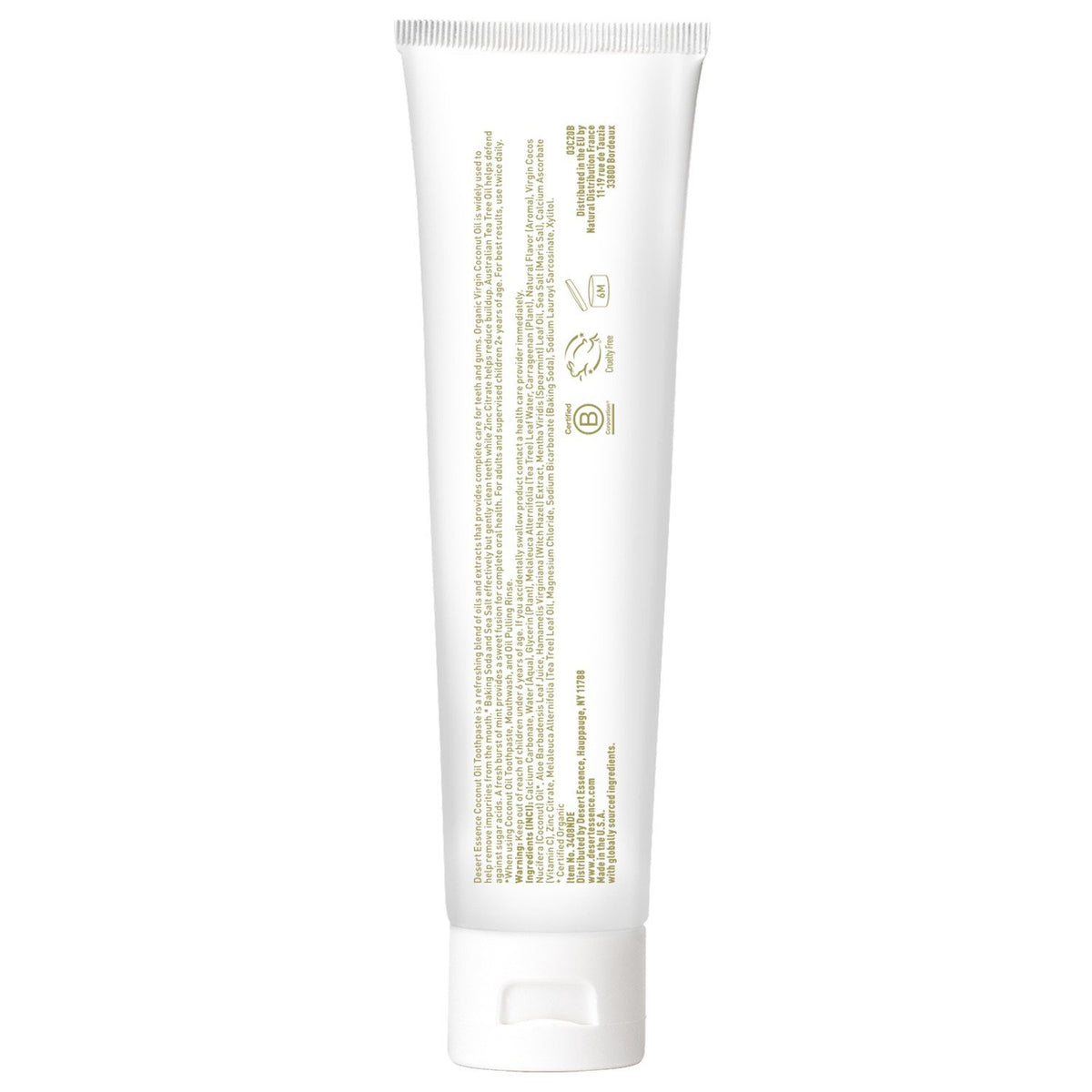 Desert Essence Coconut Oil Toothpaste 6.25 oz Paste