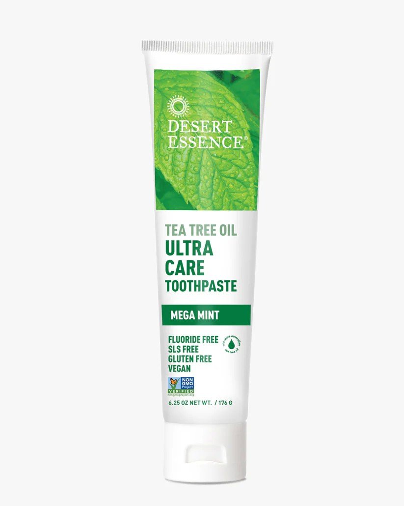 Desert Essence Toothpaste Ultra Care Natural Tea Tree Oil Mega Mint 6.25 oz Paste