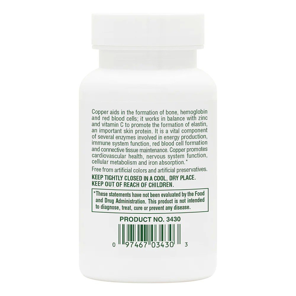 Nature&#39;s Plus Copper 3 mg 90 Tablet
