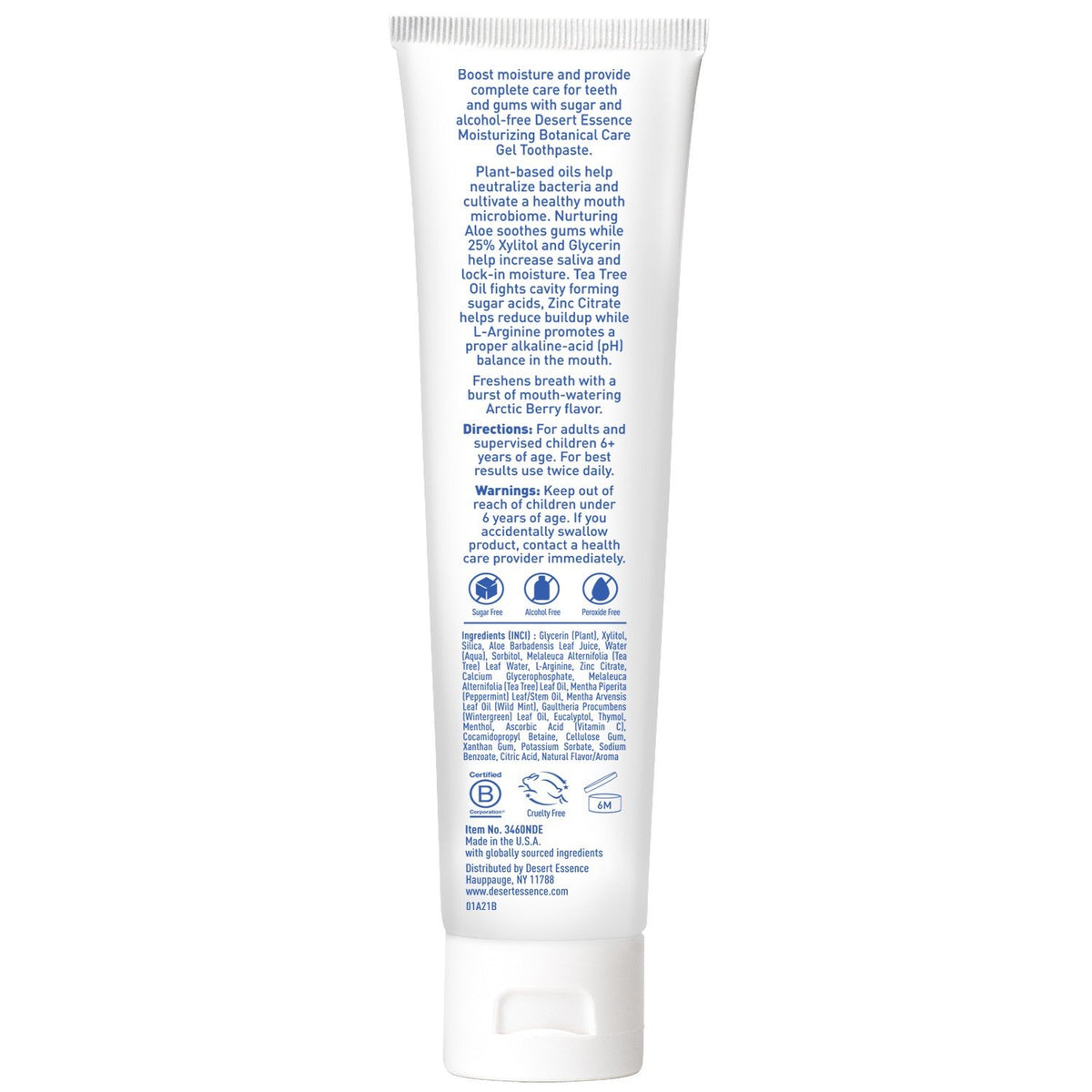 Desert Essence Arctic Berry Moisturizing Botanical Care Gel Toothpaste 4.5 oz Tube