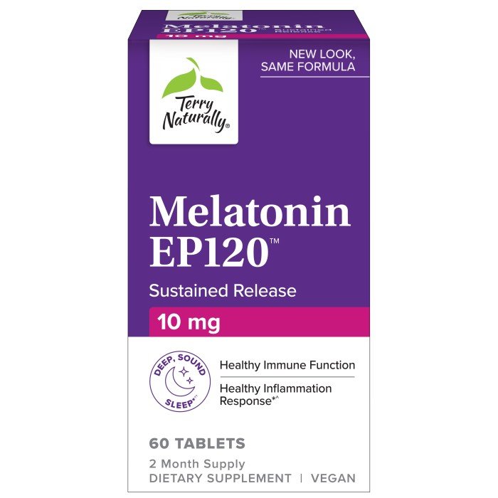 EuroPharma (Terry Naturally) Melatonin EP120 10 mg Sustained 60 Tablet