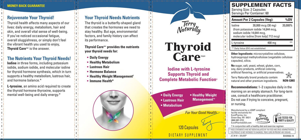 EuroPharma (Terry Naturally) Thyroid Care 120 Capsule