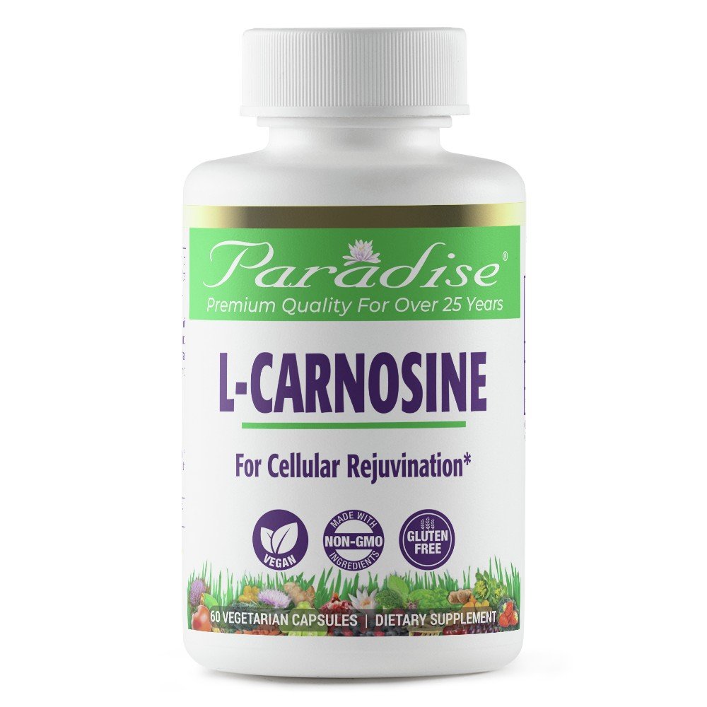 L-Carnosine | Paradise | Cellular Rejuvenation | Vegan | Non GMO | Gluten Free | Dietary Supplement | 60 VegCaps | Capsules | VitaminLife