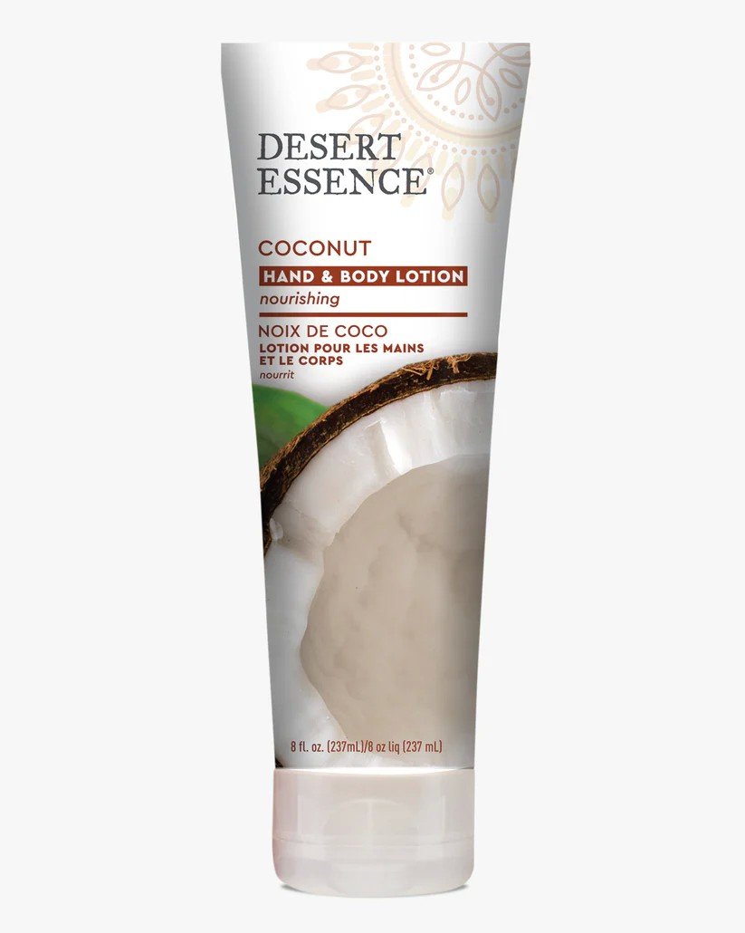 Desert Essence Coconut Hand and Body Lotion 8 oz Cream