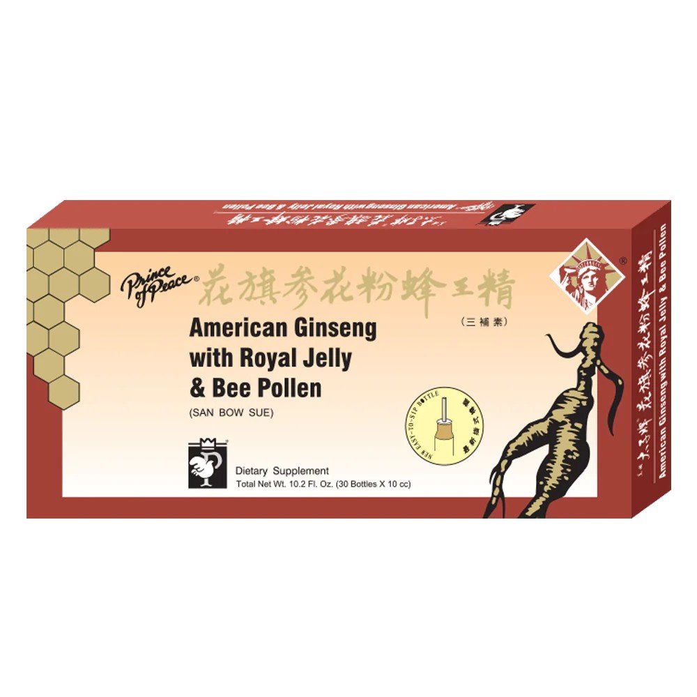 Prince Of Peace American Ginseng &amp; Royal Jelly &amp; Bee Pollen 10 Vial