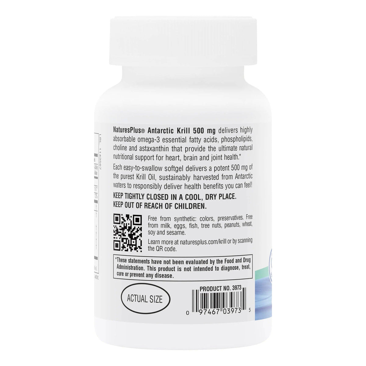 Nature's Plus Antarctic Krill Oil 500 mg 60 Softgel