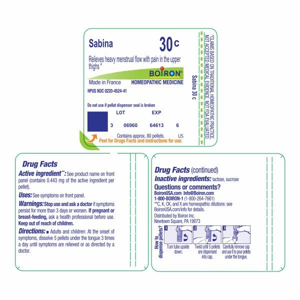 Boiron Sabina 30C Homeopathic Single Medicine For Personal Care 80 Pellet