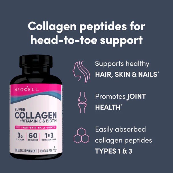 Neocell Super Collagen + Vit C + Biotin 180 Tablets