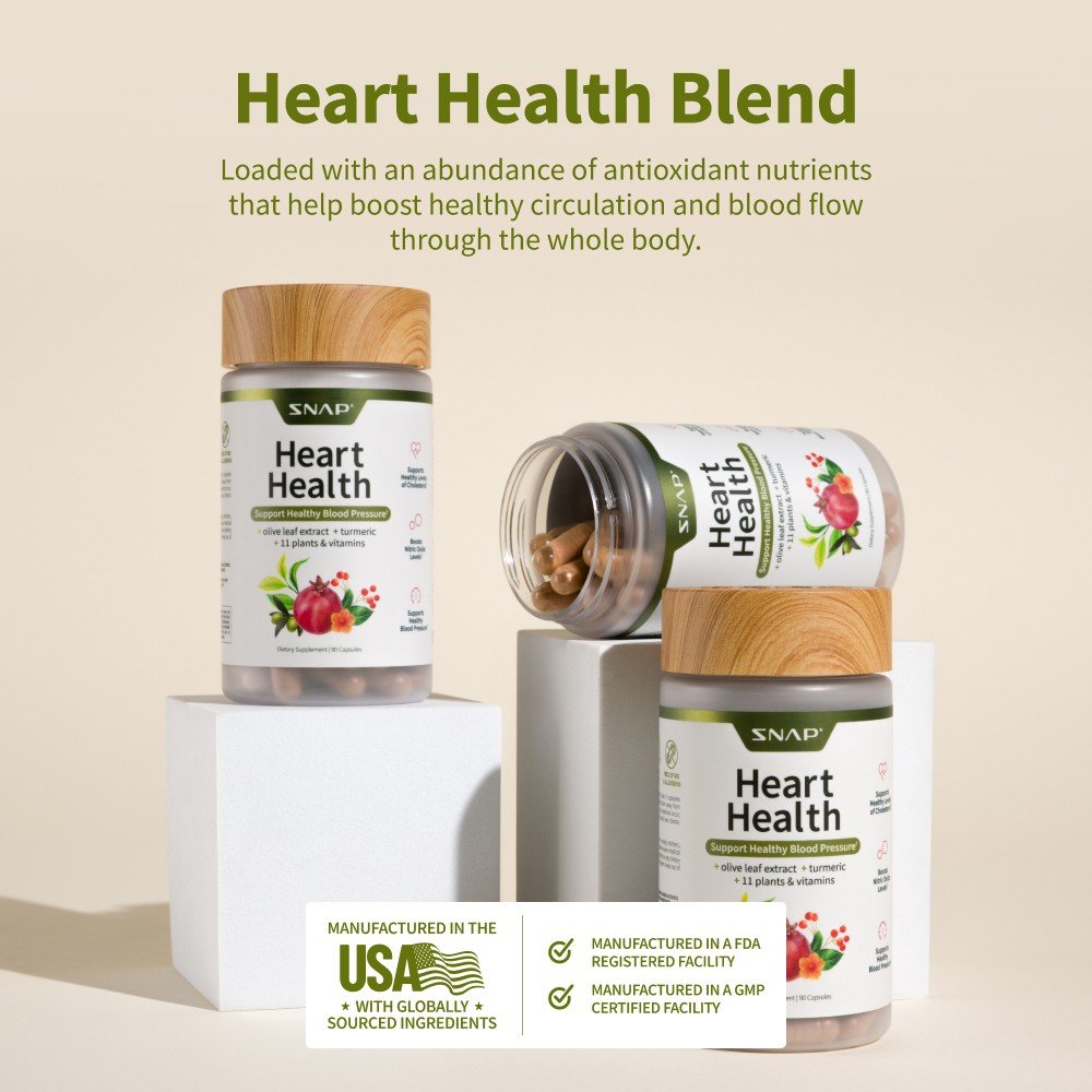 Snap Supplements Heart Health - Blood Pressure Support 90 Capsule