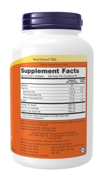 Now Foods Super Omega 3-6-9 180 Softgel