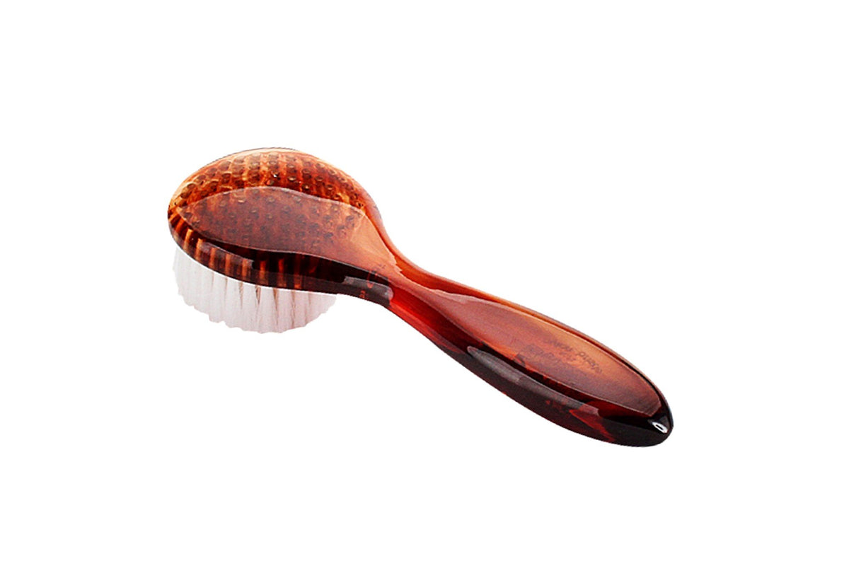 Bass Brushes Brush - Soft Nylon Facial Cleansing Brush Clear and Tortoise Shell Handle 1 Brush