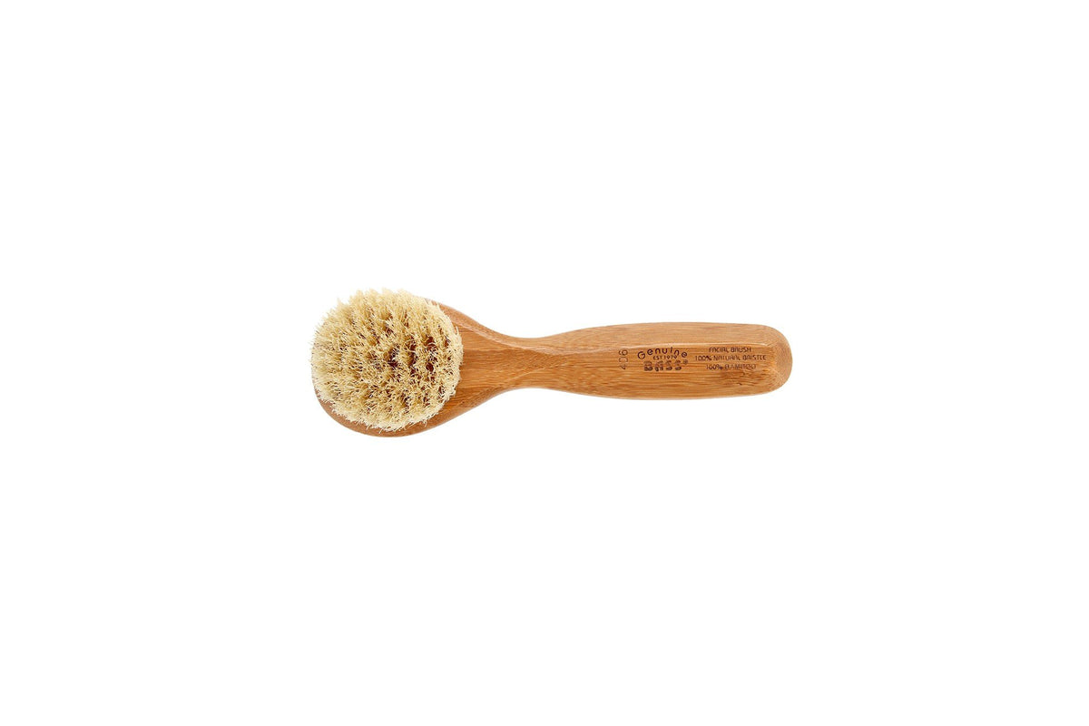 Bass Brushes Deluxe 100% Natural Facial Cleansing Brush Dark Bamboo Handle 1 Brush