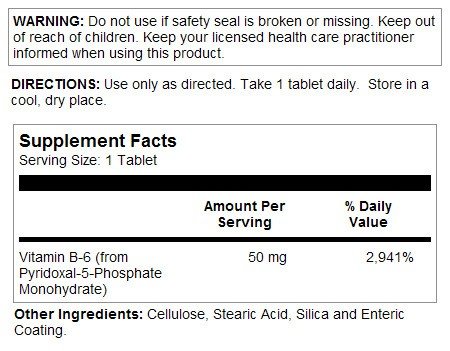 Kal P-5-P The Most Active Form of B-6 50 Tablet