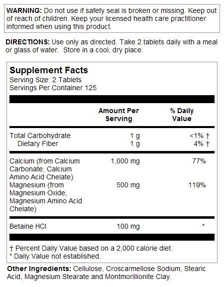 Kal Extra Strength Calcium + Magnesium 250 Tablet