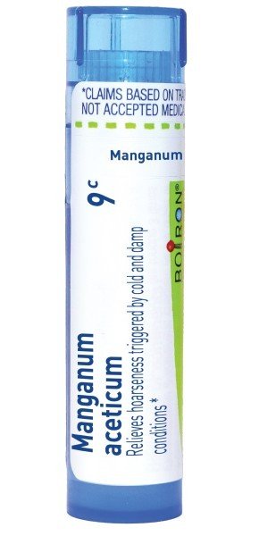 Boiron Manganum Aceticum 9C Homeopathic Single Medicine For Cough, Cold & Flu 80 Pellet