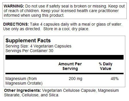 Kal Magnesium Orotate 200mg 120 VegCaps