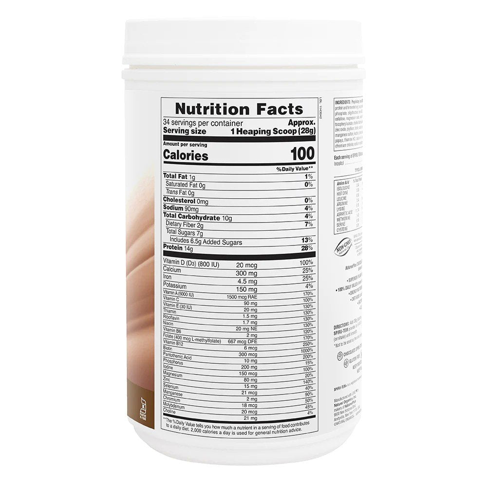 Nature&#39;s Plus Spiru-Tein (Spirutein) Shake - Chocolate 2.1 lbs Powder