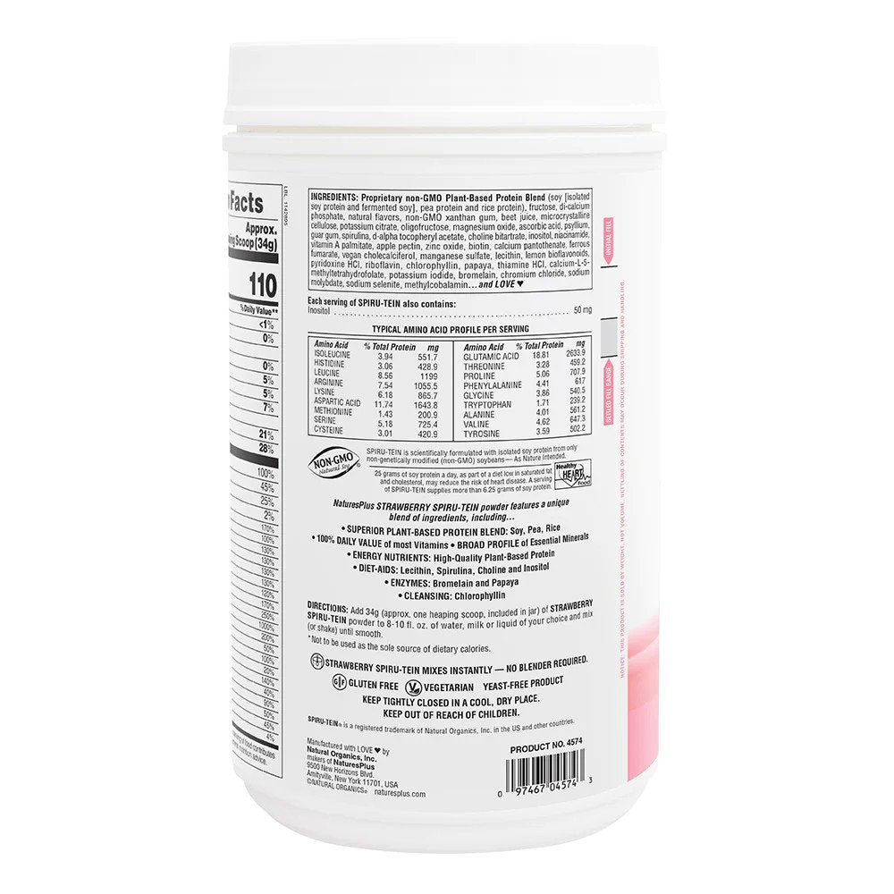 Nature&#39;s Plus Spiru-Tein (Spirutein) Shake - Strawberry 2.4 lbs Powder