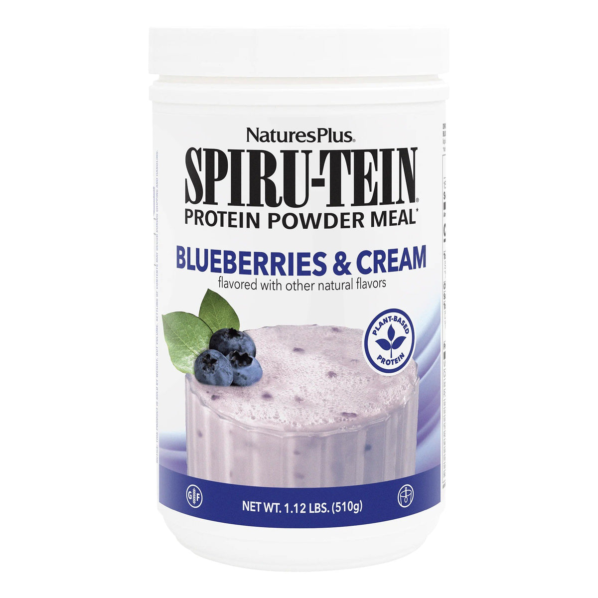 Nature's Plus Spiru-Tein Protein Powder Meal-Blueberries & Cream 1.12 lbs Powder