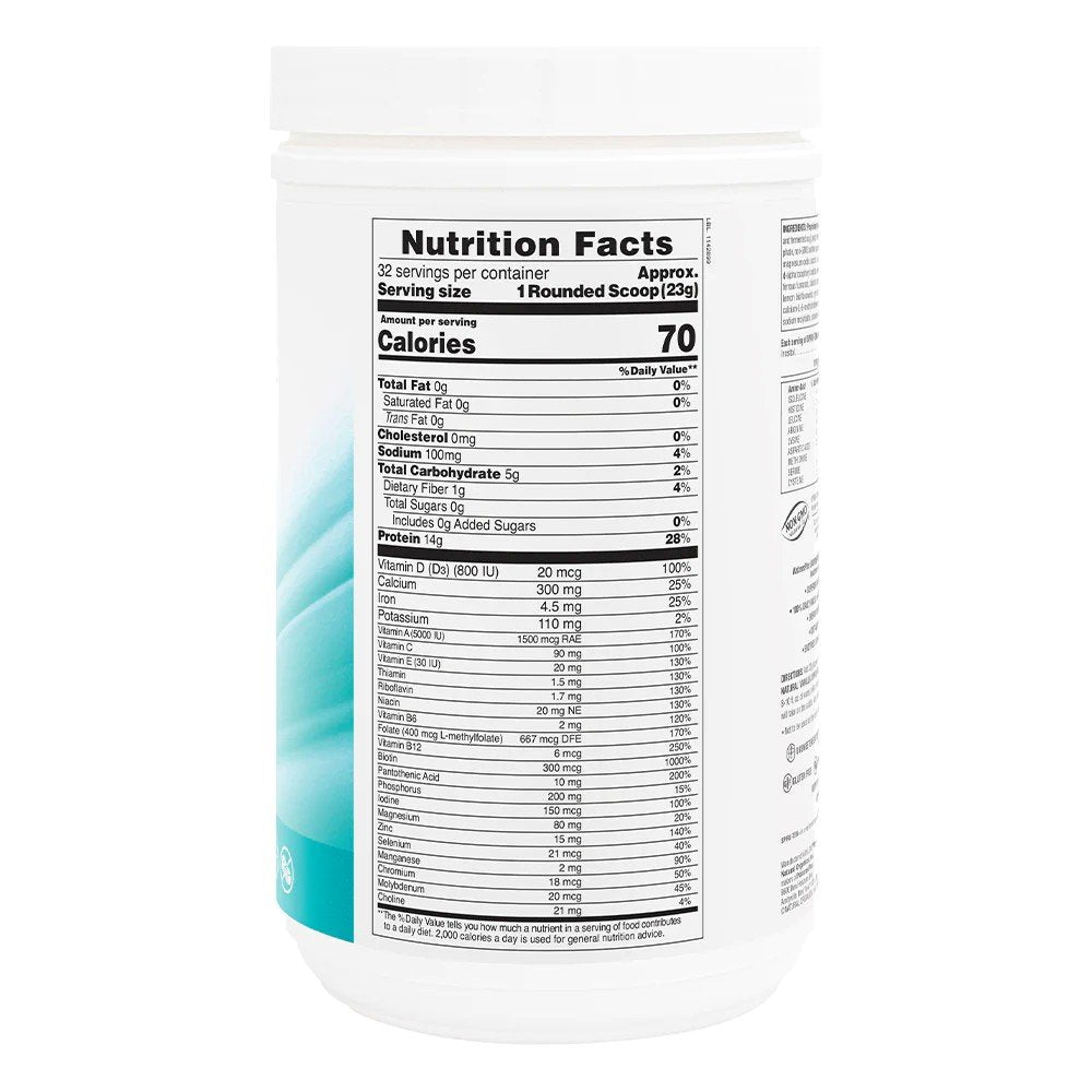 Nature&#39;s Plus Simply Natural Vanilla Spirutein Shake Unsweetened 1.63 lbs Powder