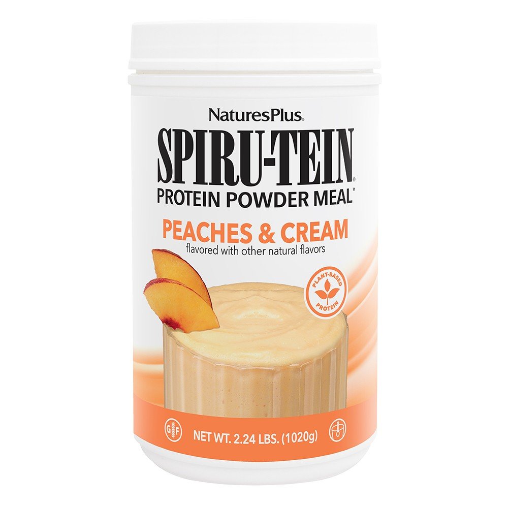 Nature&#39;s Plus Spiru-Tein Protein Peaches &amp; Cream 2.24 lbs Powder