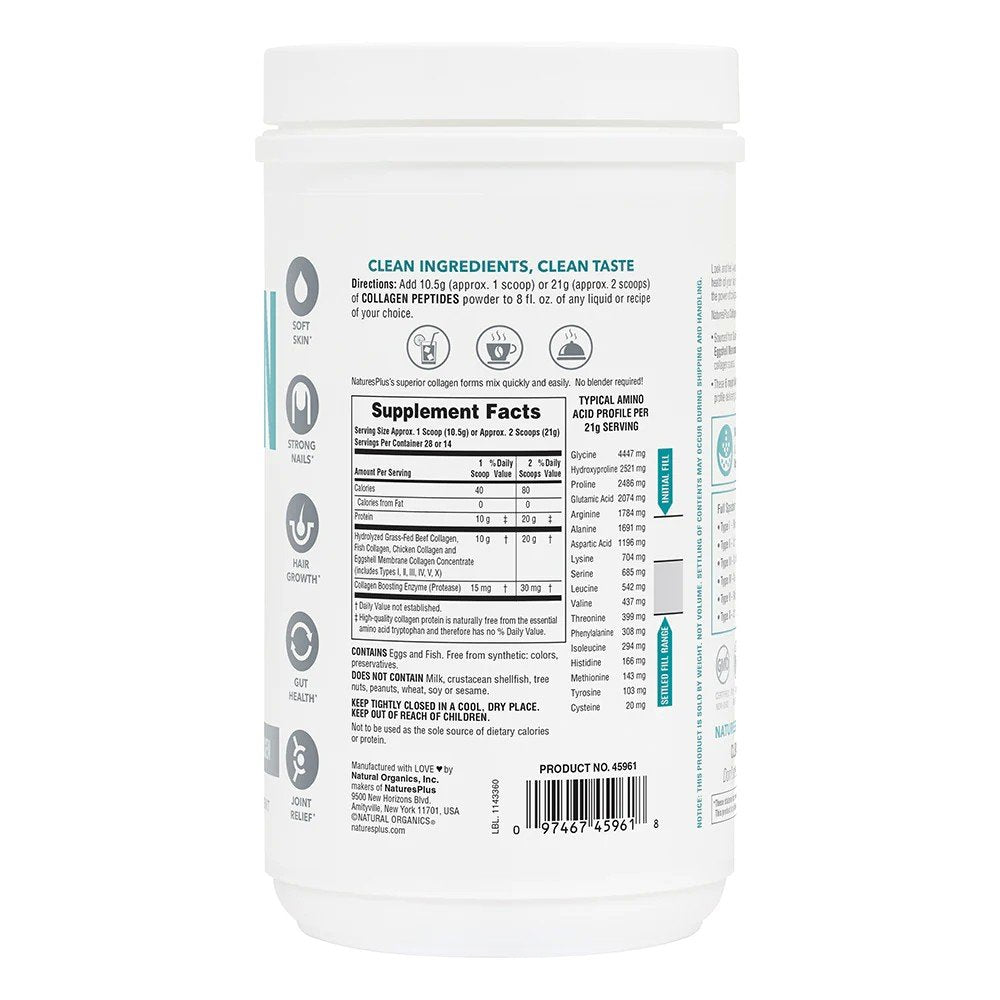 Nature&#39;s Plus Collagen Peptides .65 lb Powder