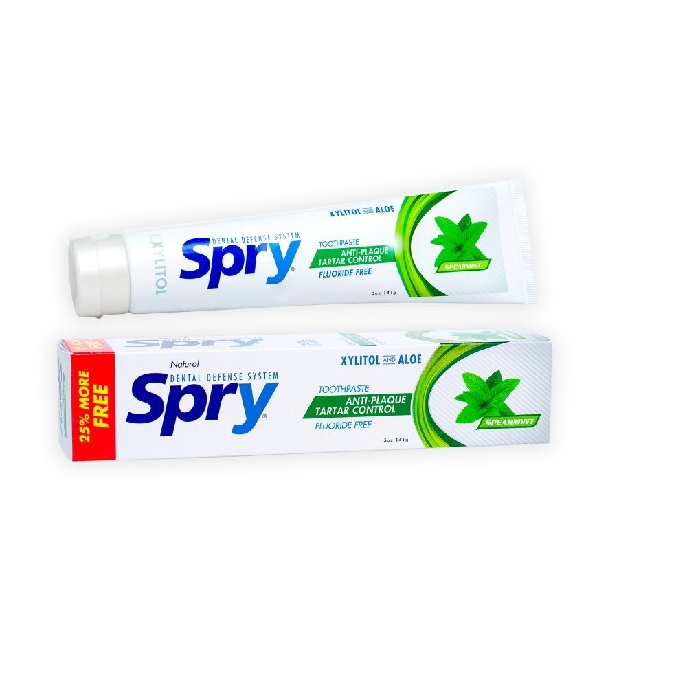 Xlear Spry Toothpaste Peppermint Fluoride Free 5 oz Paste