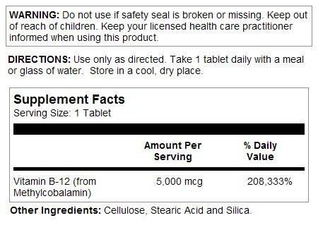 Kal Methyl B-12 5000 mcg 60 Tablet