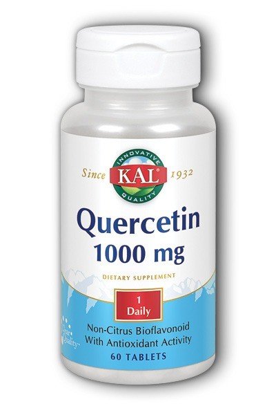 1000 milligrams Quercetin | Kal | Non Citrus Bioflavonoid | Antioxidant Activity | 1 Daily | Dietary Supplement | 60 Capsules | VitaminLife