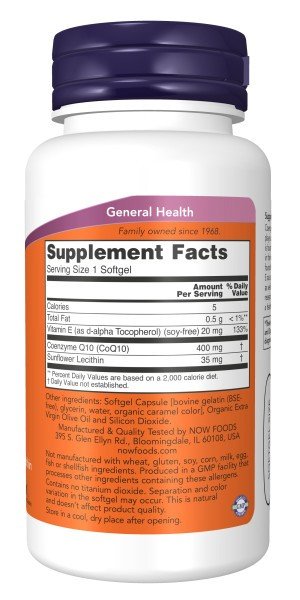 Now Foods CoQ10 400mg 30 Softgel