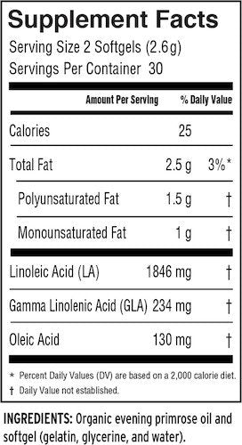 Barlean's Evening Primrose Oil 60 Softgel