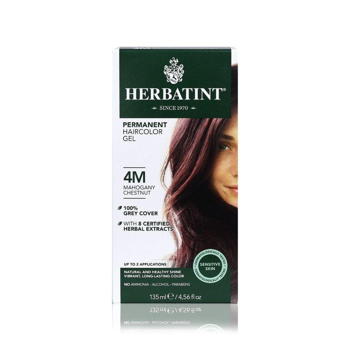 Herbatint 4M-Mahogany Chestnut-Permanent Hair Color Gel 4.56 fl oz Liquid